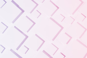 Abstract geometric background with rhombuses in gradient trendy colors - very peri, pink in soft light shining with shadows as tile pattern, top view. Gentle modern backdrop in minimal style.