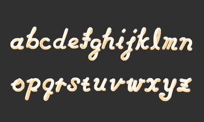 クリームのようなアルファベット文字