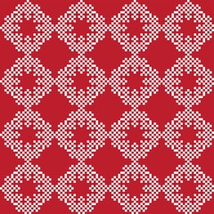 Snowflakes Fair Isle Seamless Pattern Design