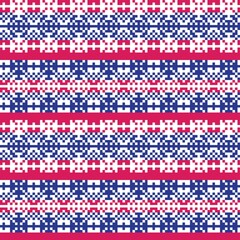 Snowflakes Fair Isle Seamless Pattern Design