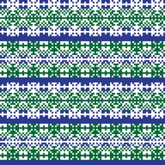 Snowflakes Fair Isle Seamless Pattern Design