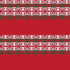 Snowflakes Fair Isle Seamless Pattern Design