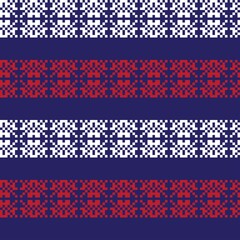 Snowflakes Fair Isle Seamless Pattern Design