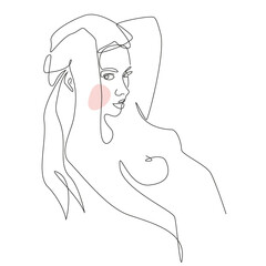 One Line Zeichnung einer sexy Frau. 