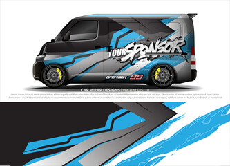 car wrap design. simple lines with abstract background vector concept for vehicle vinyl wrap and automotive decal livery
