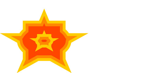 golden star on white background
