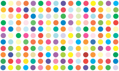 colorful identical circles minimalism positive multicolor background