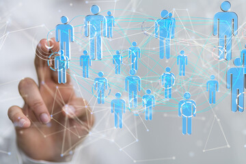 Global network. Blockchain. 3D illustration. Neural networks and artificial intelligence. Abstract