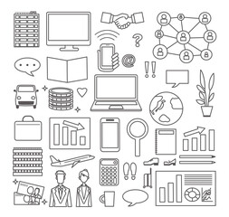 ビジネス　アイコン　イラスト　セット
