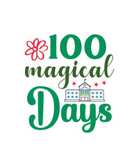 Fototapeta premium 100 days of school Svg Design