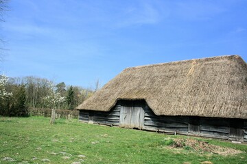 Fototapeta na wymiar large traditional barn in Bokrijk, Genk, Belgium