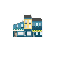 DRAWING OF HISTORICAL BUILDINGS OF VENICE, ANCIENT ITALIAN ARCHITECTURE IN GOTHIC AND NEOCLASSIC STYLE