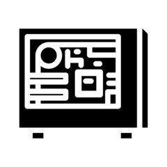 computer system glyph icon vector. computer system sign. isolated contour symbol black illustration