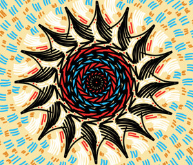 abstract background with sun