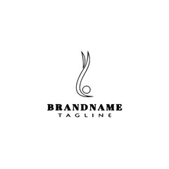 gymnastic logo cartoon icon design template black isolated vector illustration