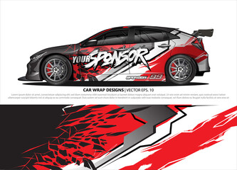 car wrap design. simple lines with abstract background vector concept for vehicle vinyl wrap and automotive decal livery
