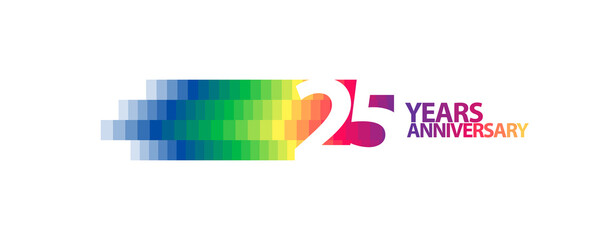 25 years anniversary vector logo, icon. Graphic design element - obrazy, fototapety, plakaty