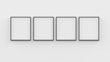 Frame mockup Vertical set of 4 frames.