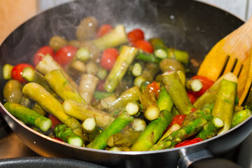 Roasted and Seasoned Vegetables in Serving Platter