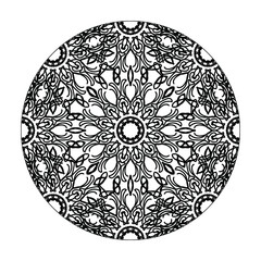 Vector round abstract circle. Mandala style.