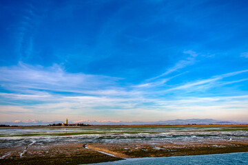 Sanctuary of Barbana in the lagoon of Grado, Italy