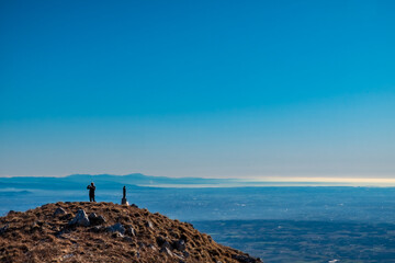 The plain and the sea from the alpine peak