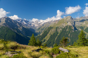 Mountains over the town of Cogne, near Gran Paradiso National Park