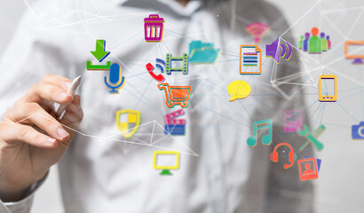 Technology background. Big data concept