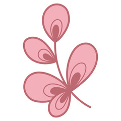 aesthetic element pink leaf flower