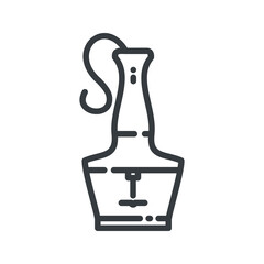 Mixer vector line icon isolated on white transparent background