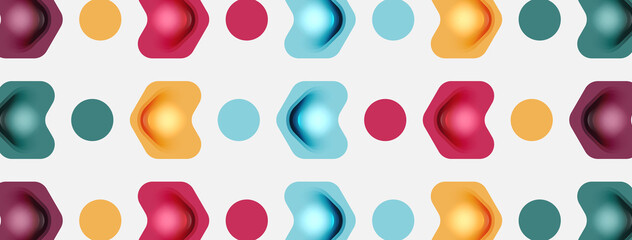 Color arrow shapes on white backdrop. Minimal geometric abstract background. Vector illustration for wallpaper banner background or landing page