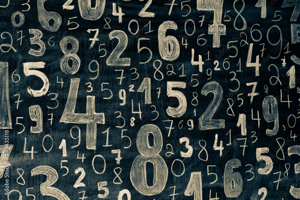 Poster background of numbers. from zero to nine. numbers texture. finance data concept. mathematic. seamles