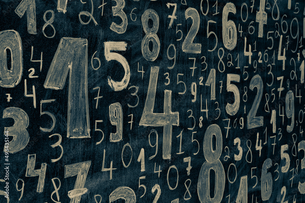 Poster background of numbers. from zero to nine. numbers texture. finance data concept. mathematic. seamles