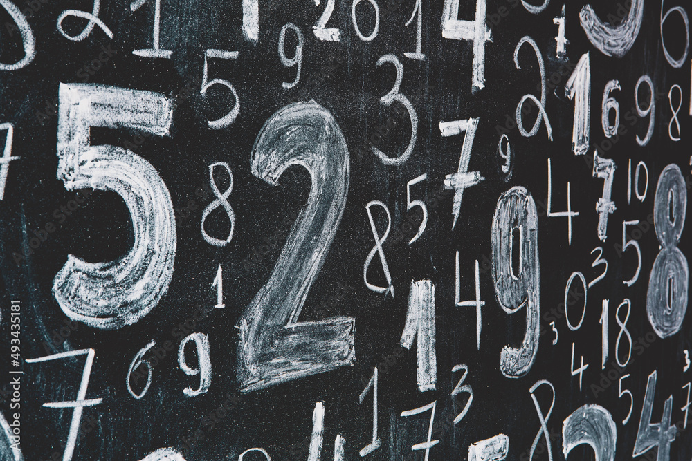 Poster background of numbers. from zero to nine. numbers texture. finance data concept. mathematic. seamles