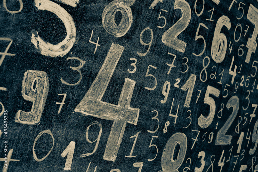 Poster background of numbers. from zero to nine. numbers texture. finance data concept. mathematic. seamles