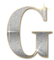 Golden Letter G With Diamonds