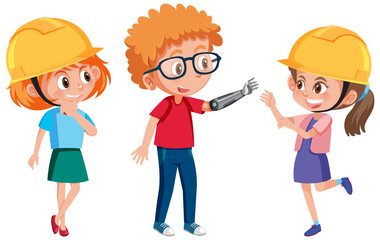 Set of engineer kids