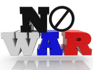 The concept of NO WAR in the national colors of Russia