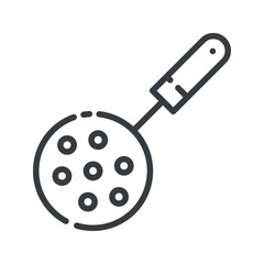 Skimmer vector line icon isolated on white transparent background.