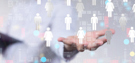 conference Digital Network and data concept 3d