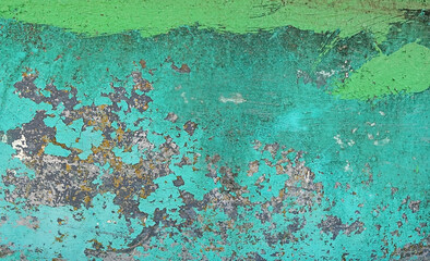 Grunge dirty green color old abstract iron Background. Rusty metal texture surface. backdrop for design
