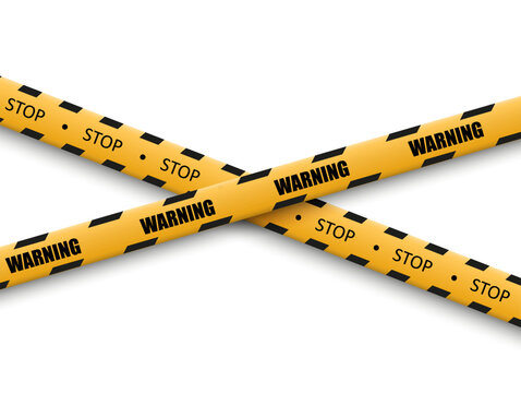 Barrier warning tape on transparent background. Vector illustration.	

