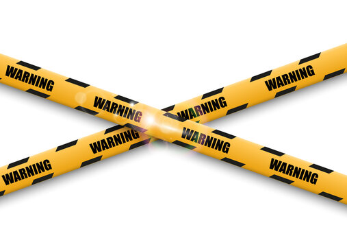 Barrier warning tape on transparent background. Vector illustration.	

