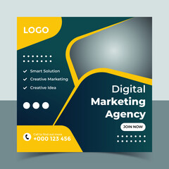 Creative digital business marketing social media post banner template and web banner design template