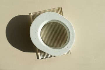 geometric shape with hard shadows