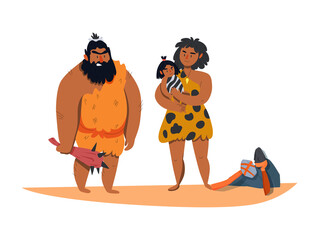Primitive Caveman Family Composition