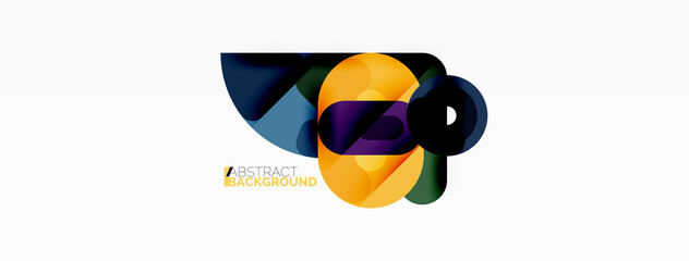 Creative geometric wallpaper. Circles, lines background. Business template for wallpaper, banner, background or landing