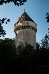 Fototapeta premium Ruins of the castle of Villedieu-sur-Indre in France.