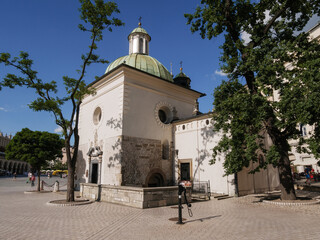 Church of St. Adalbert (Church of St. Wojciech Kraków) on Main Market Square in the Old Town...