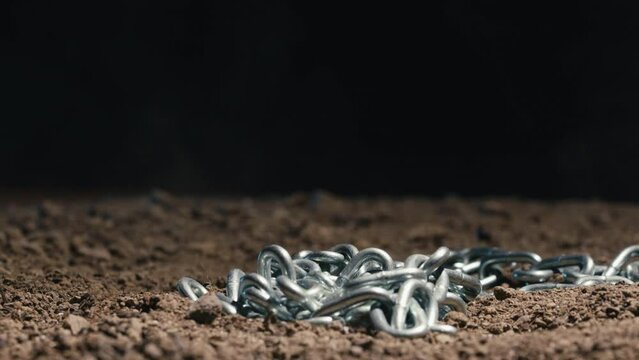 Iron chain falls down
